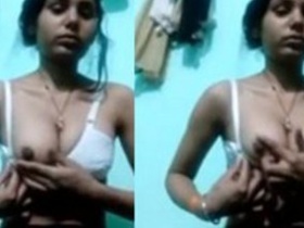 Indian girl gives a blowjob and fingering in a steamy video
