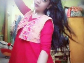 Cute horny girl in action