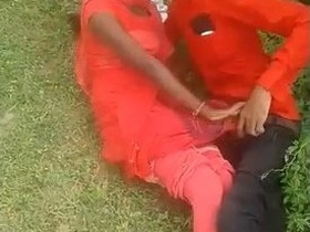 Desi couple enjoys outdoor sex on a mattress