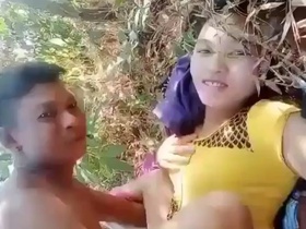 Couple gets wild in the wilderness with rough sex