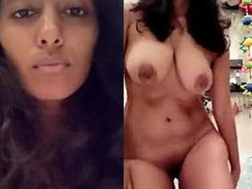 Desi girl with big boobs flaunts them in a video