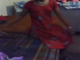 Tamil maid with huge breasts gets fucked at home