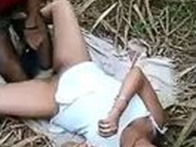 Two Indian girls have sex on a grid for the camera