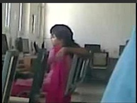 Desi couple enjoys watching porn movie while kissing