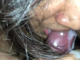 Marathi babe gives a blowjob until she swallows cum