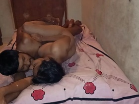 Passionate Telugu couple in the heat of the moment