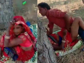 Desi aunty gets caught having sex in a village