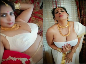 Fat aunty exposes her big tits and gets fucked hard