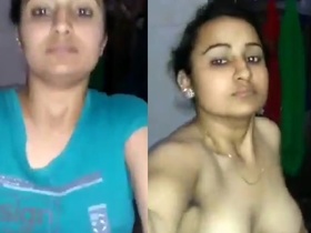 Bhabi takes a bath in the bathroom