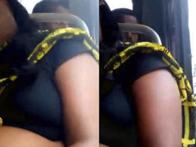 Chennai aunty's big tits caught on camera in public