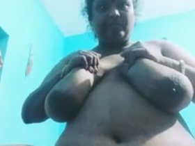 Beautiful fat women gets naked and fingers herself in the village