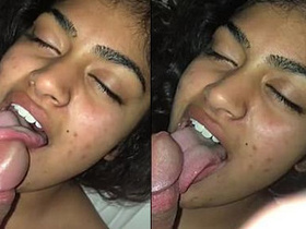 Arab beauty gives a POV blowjob