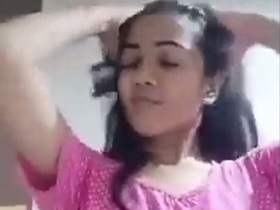 Solo Indian girl gets naked in bathroom