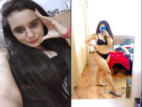 Exclusive video of pretty Indian girl taking selfies for her lover