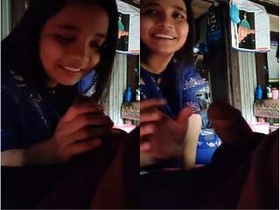 Indian amateur girl enjoys giving head