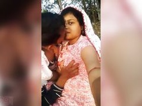 Desi girl with big boobs has outdoor sex with her friend
