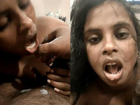 Mallu Aunty's Cumshot in Her Mouth