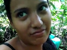 Desi sex tape of cute Latina and her lover in the jungle