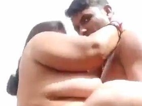 Desi babe gets lifted up and fucked in the air