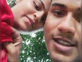 Desi couple's steamy outdoor romance in village setting