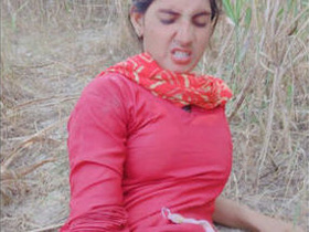 Indian woman from Punjabi village enjoys sex with husband's friend in the field