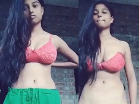 Cute young girl in steamy video