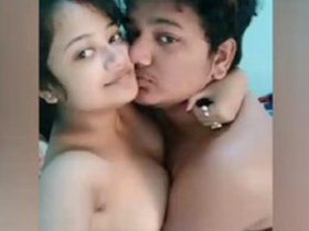 Indian girlfriend and boyfriend enjoy passionate sex in their home