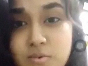 Indian girl bares her body in nude selfie video