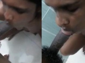 Tamil bhabhi gives a bath and blowjob