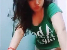 Cute Desi teen with big boobs gets naughty