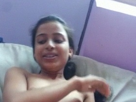 Young Indian girl from Kerala goes nude for her lover