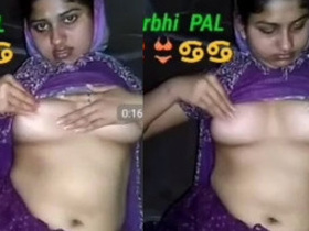 Desi babe's big tits steal the spotlight in solo video