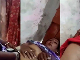 Desi village aunty bares her body for money