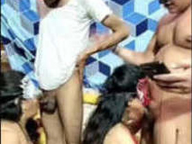 Horny birds give a blowjob in this explicit video