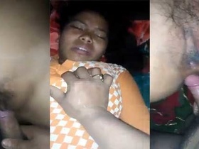 Dehati girl's big boobs bouncing in village sex