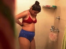Hidden camera captures Desi's roommate's naked bathroom antics