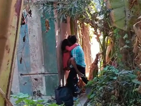 Rural couple engages in outdoor sex in the open air