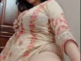 Chubby babe in suit gets naughty in part 3